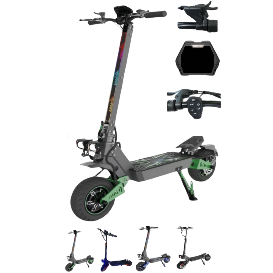 صورة سكوتر الأوروبي اثنين لنمو اجمالي 3200 واط – تصميم رياضي مع إضاءة وشاشة إلكترونية